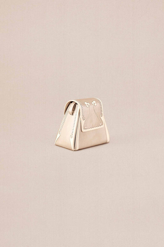 Faux Leather Marham Bucket Bag – Metallics