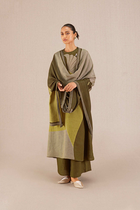 Linen Noah Kurta Set – Green
