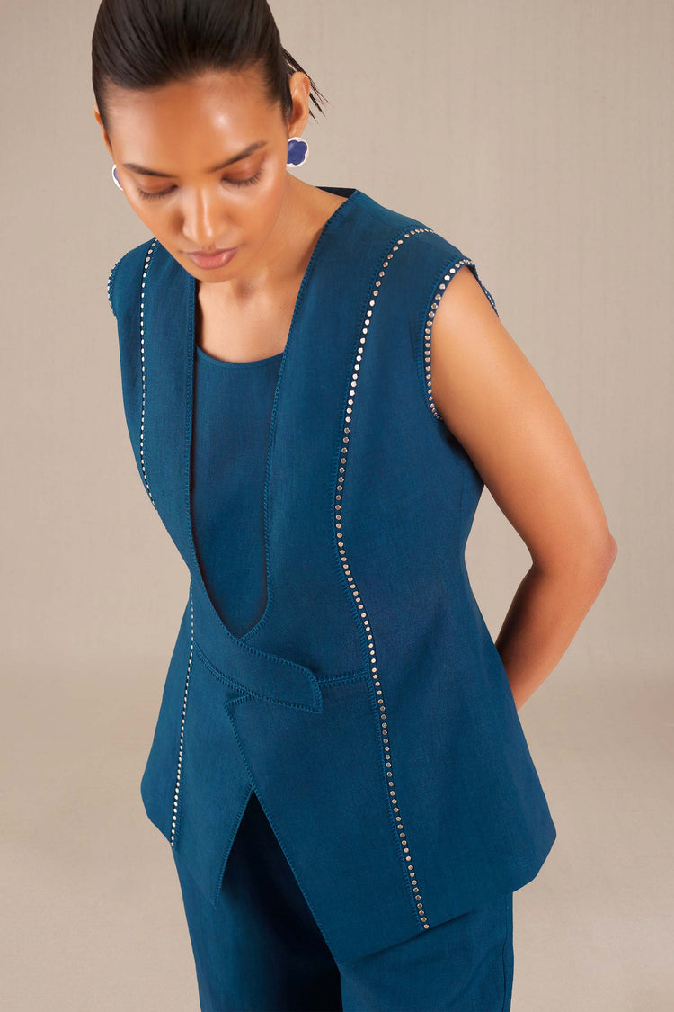 Uzma Waist Coat Set