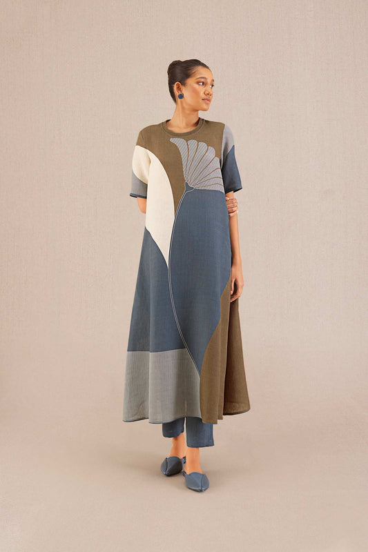 Linen Zania Tunic Set – Blue