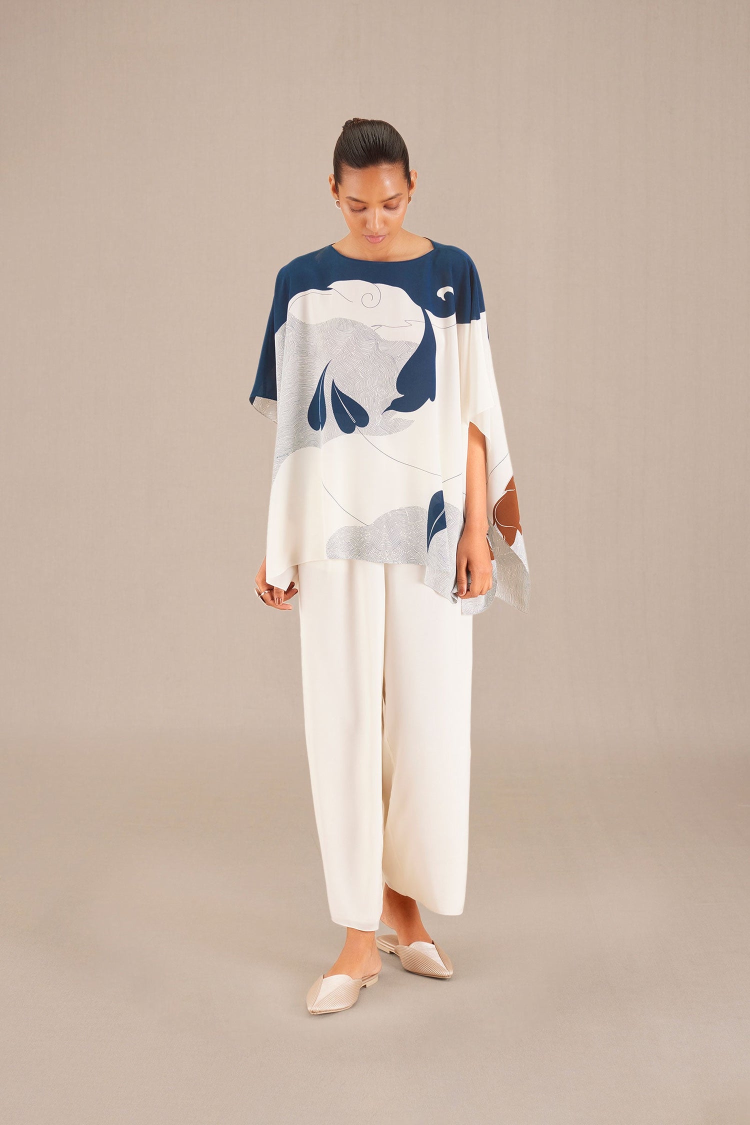 Silk Ranyah Top Set – Ivory
