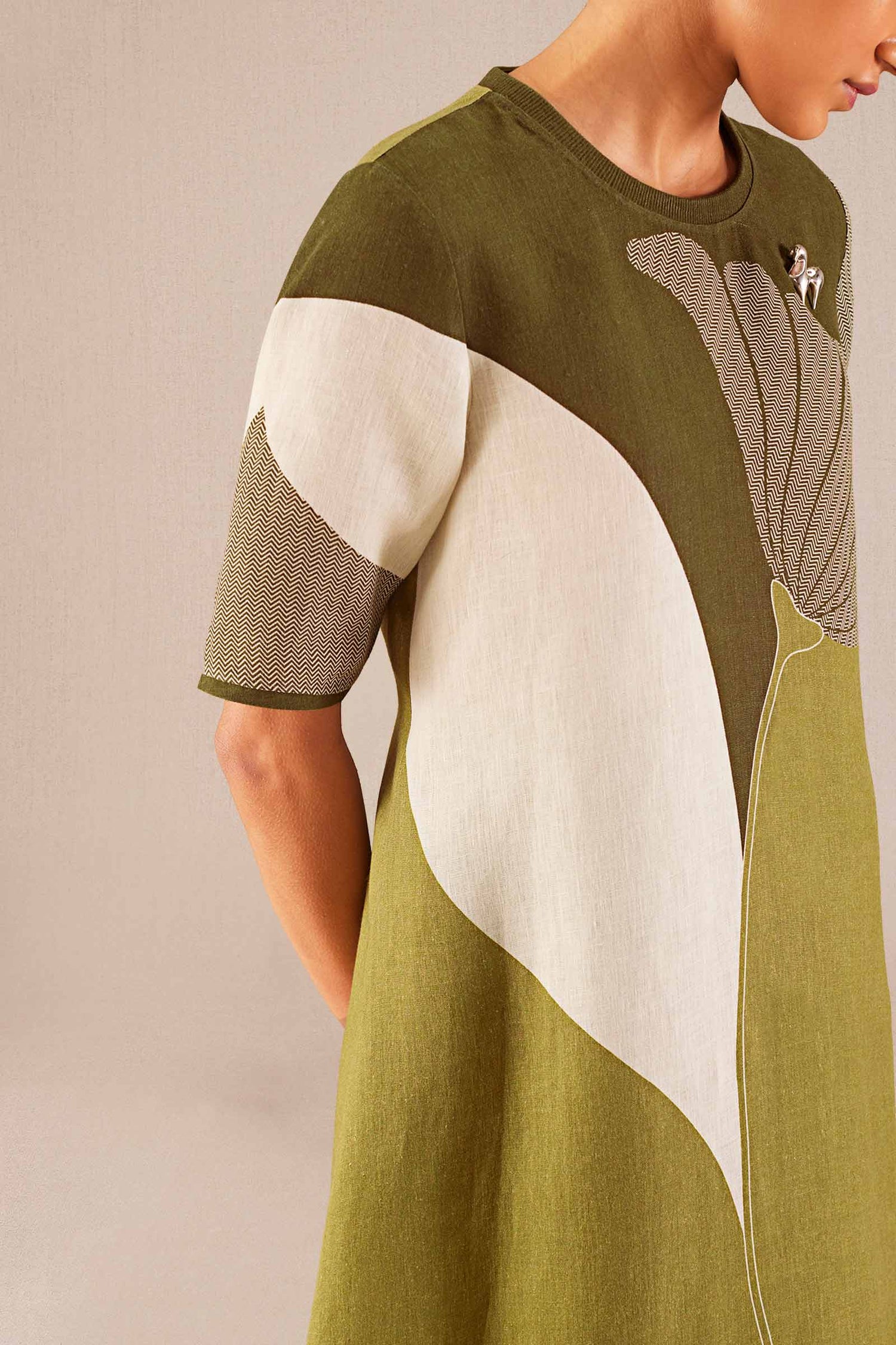  Linen Noah Kurta Set – Green