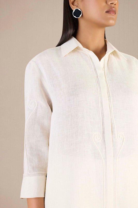 Linen Rahima Tunic Set – Ivory