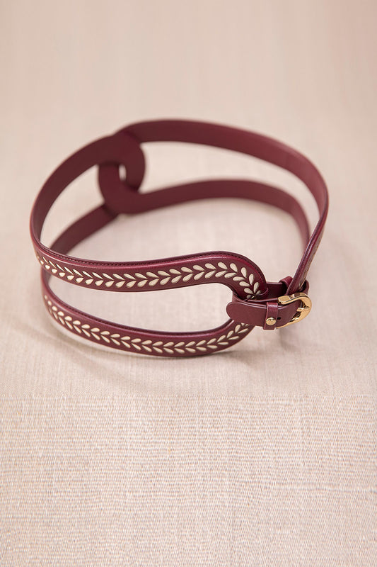 Leather Adara Belt – Red