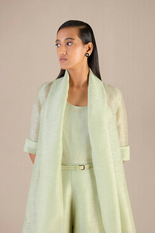 Silk Unsa Cape Set – Green