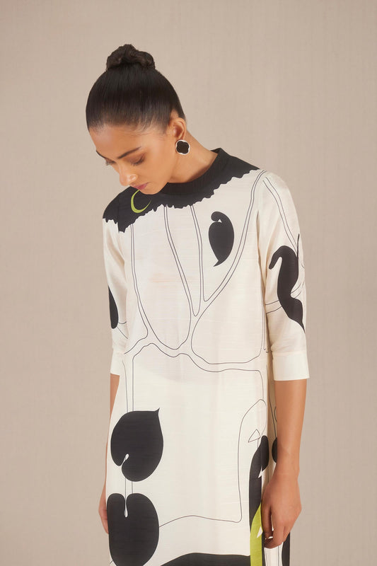 Silk Ira Tunic Set – Ivory