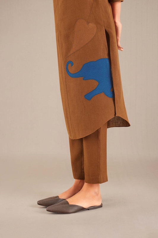Linen Mahin Tunic Set – Brown