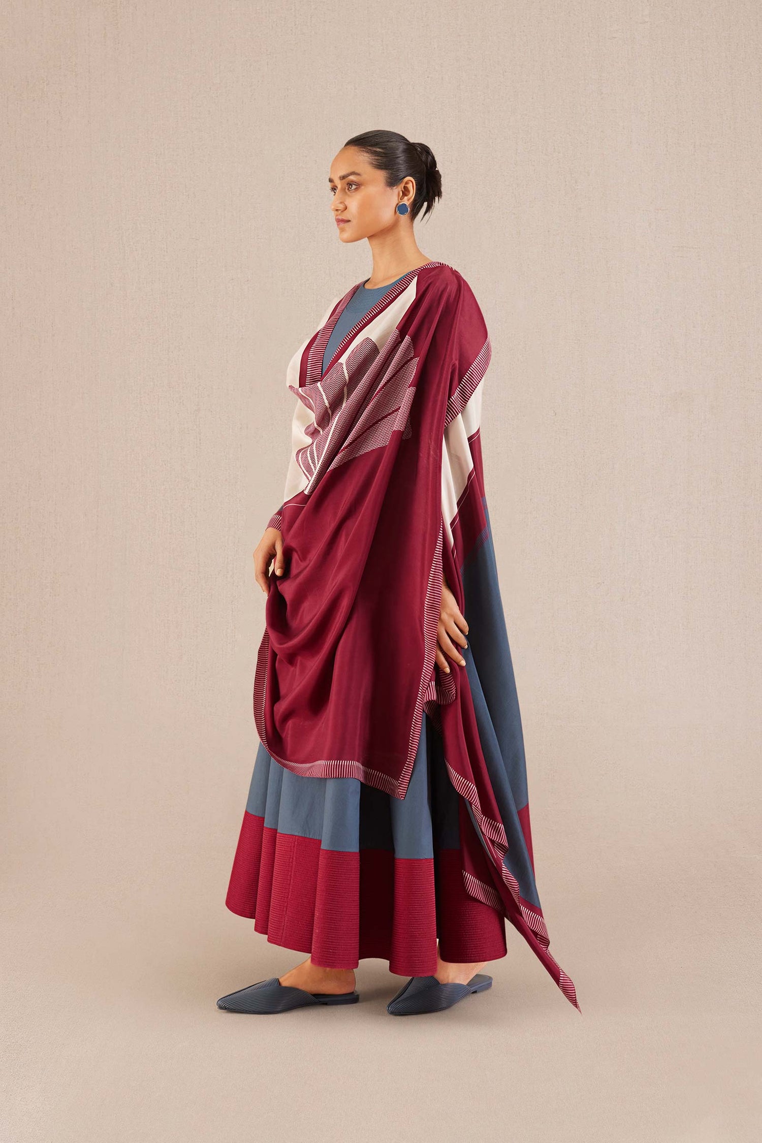  Silk Amaira Anarkali Set – Red