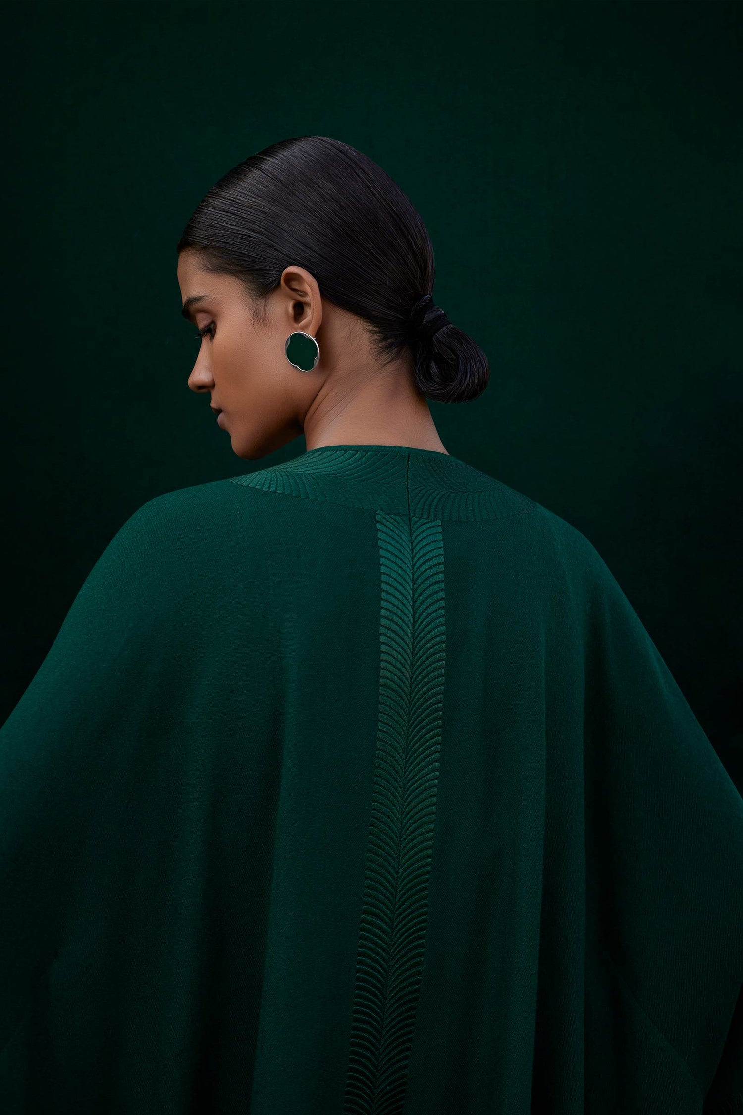  Wool Gigi Cape – Green