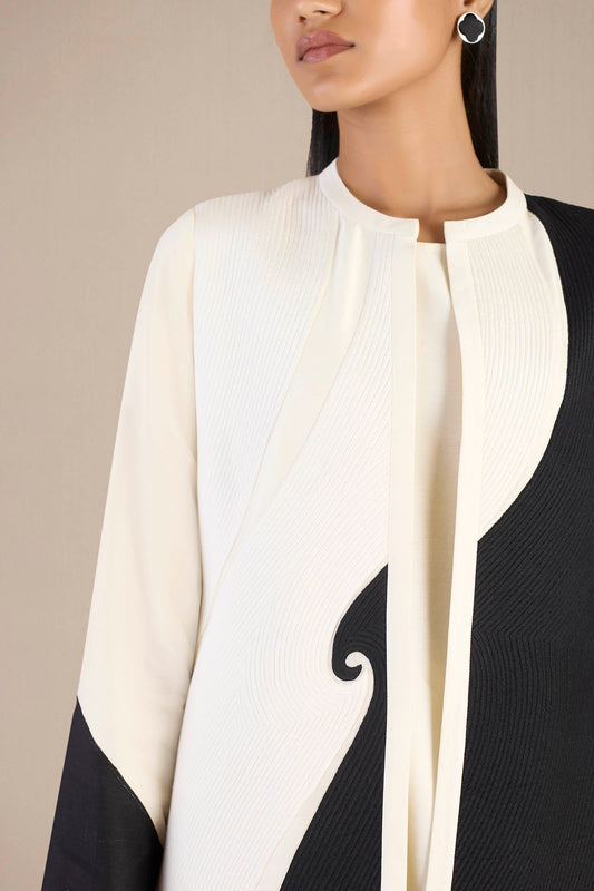 Chanderi Attara Jacket Set – Black