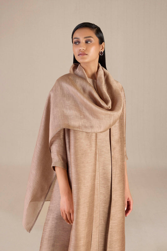 Linen Atiya Jacket Set – Brown