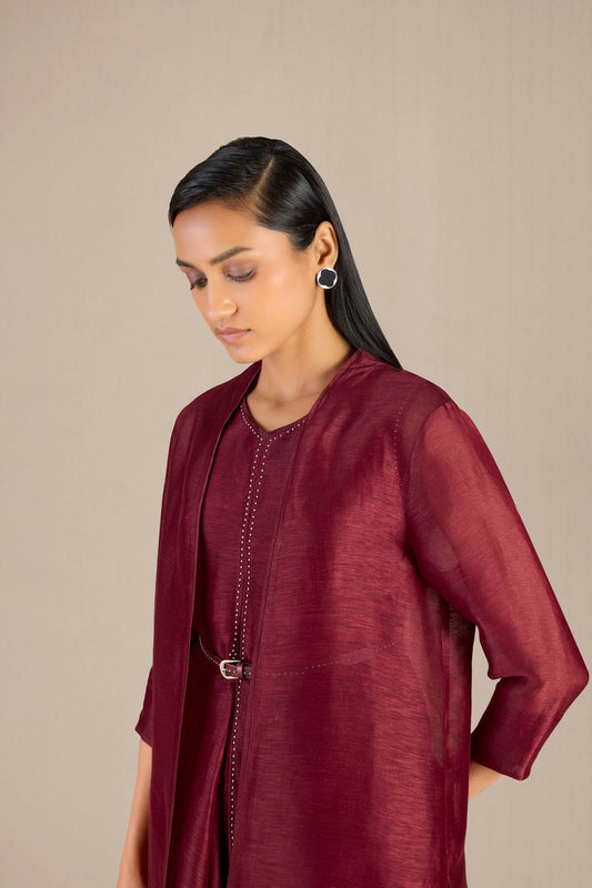 Linen Dania Dress Set – Red