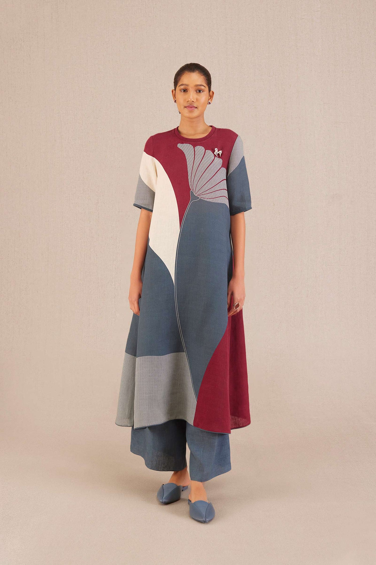  Linen Noah Kurta Set – Blue
