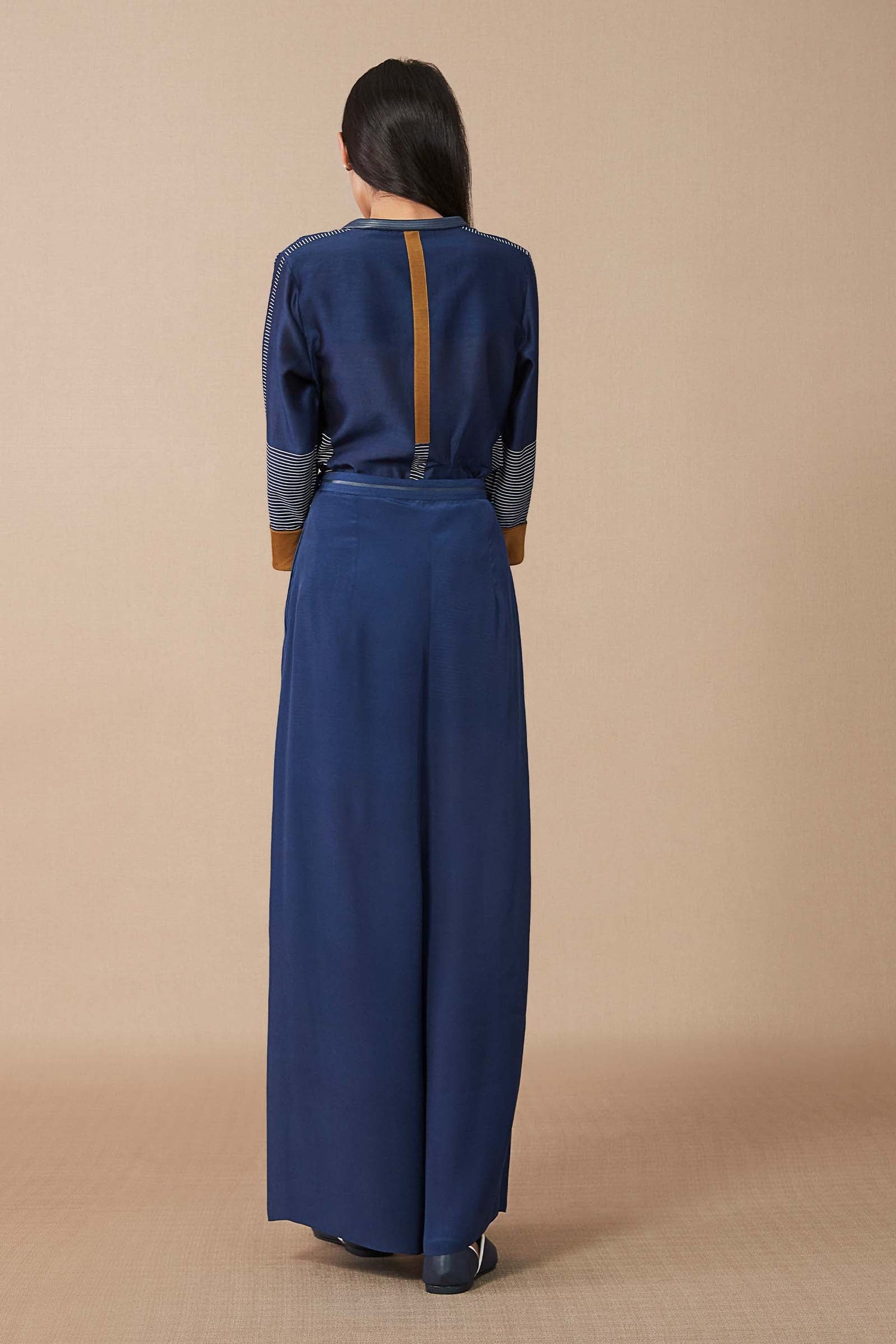  Crepe Hida Palazzo – Blue