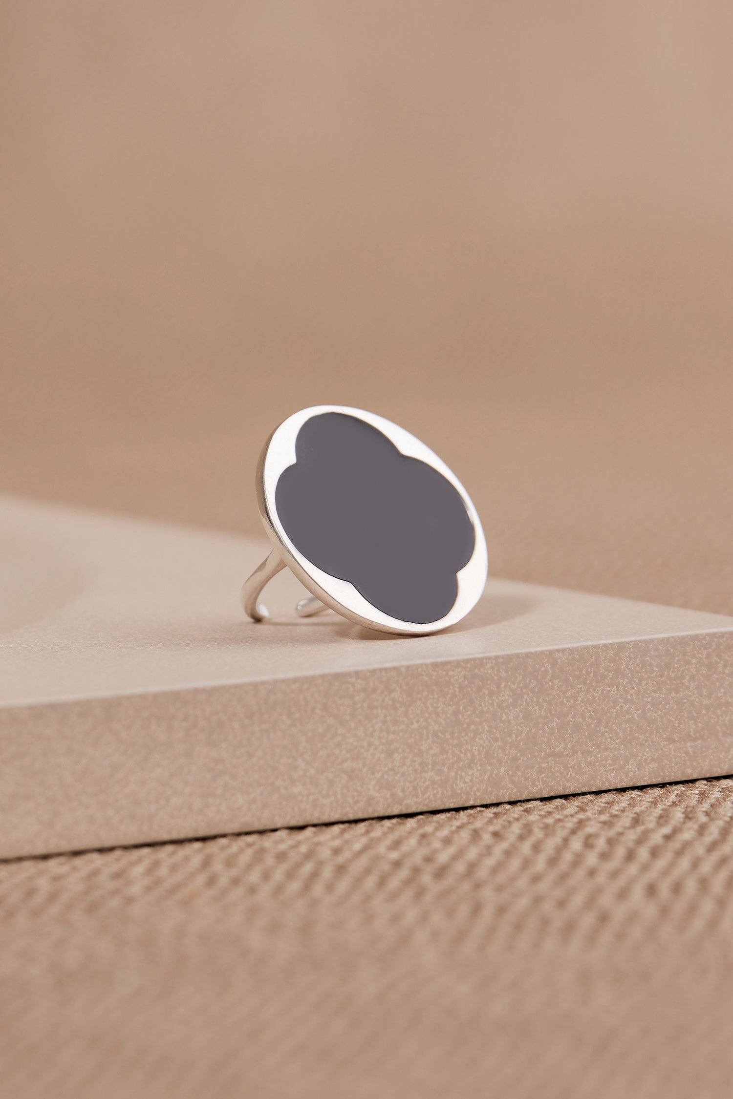  Enamel Sylvia Ring – Black