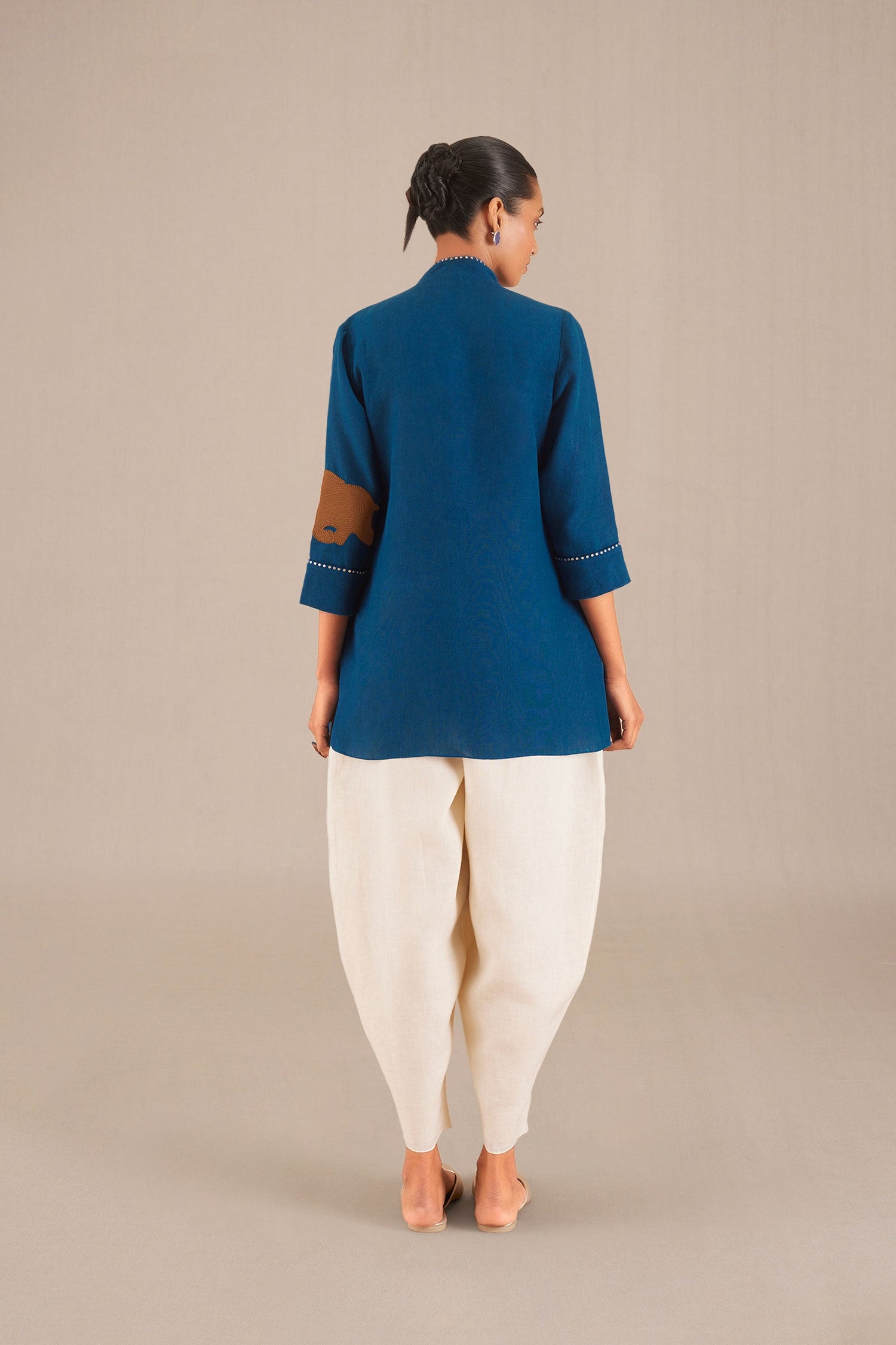  Linen Firuzeh Jacket – Blue