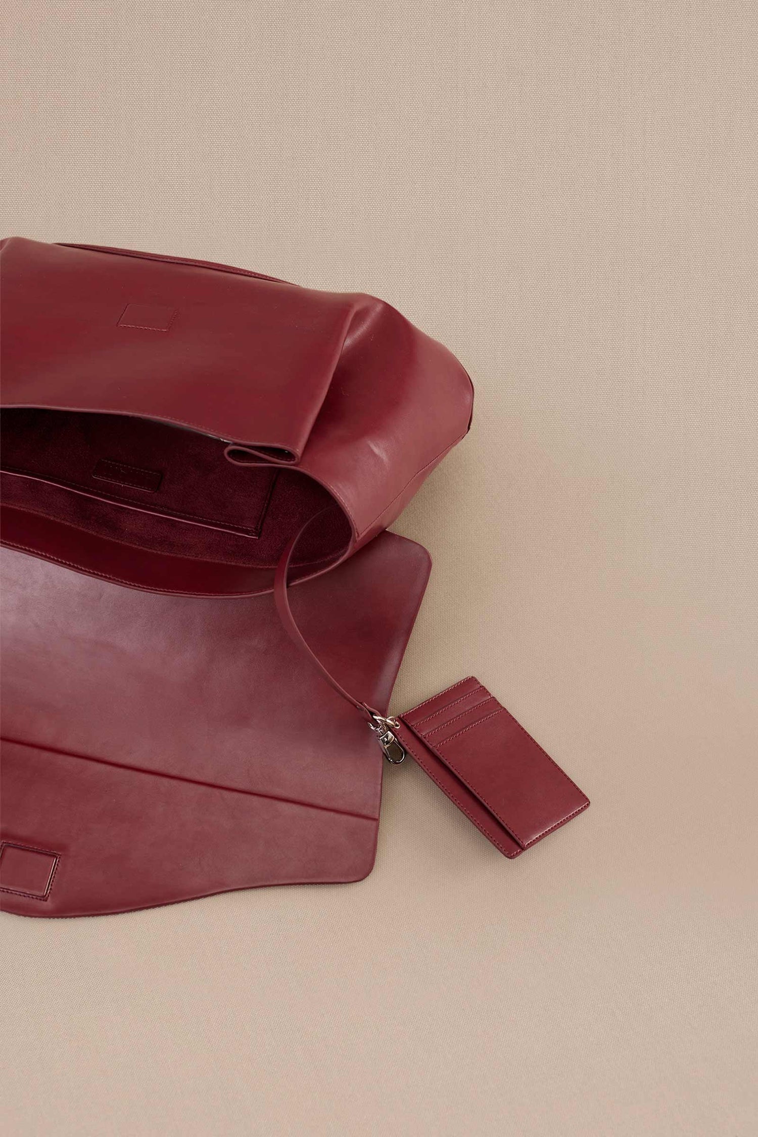  Faux Leather Aniyah Oversized Clutch – Red